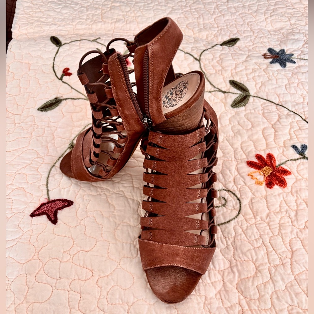 Vince Camuto Tan Strappy Sandals